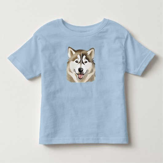 Schattige Siberisch Husky Dog Wolf Funny huskies D Kinder Shirts (Voorkant)