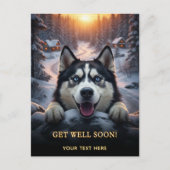 Schattige Siberische Husky Beterschap Briefkaart (Voorkant)