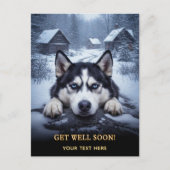 Schattige Siberische Husky Beterschap Briefkaart (Voorkant)