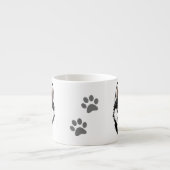 Schattige Siberische Husky Pup Espresso Kop (Voorkant)