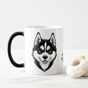 Schattige Siberische Husky Puppy Magische Mok