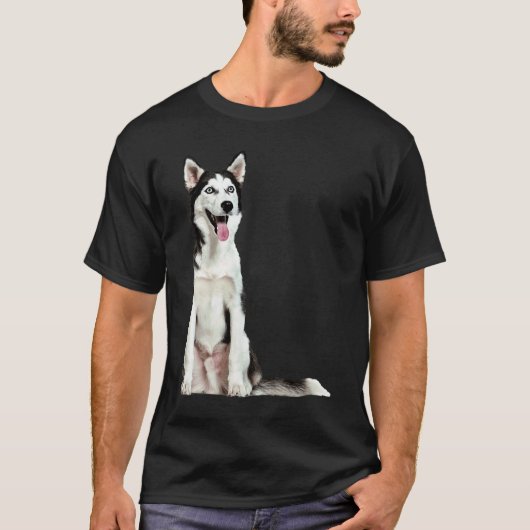 Schattige Siberische Husky T-shirt (Voorkant)