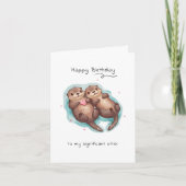 Schattige Significant Otter Zee Animal Punny Birth Kaart (Voorkant)