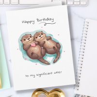 Schattige Significant Otter Zee Animal Punny Birth