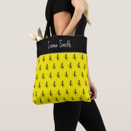 Schattige Silhouet atleet Patroon Tote Bag