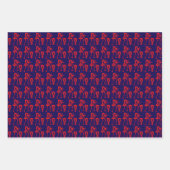 Schattige silhouet, Happy Dance Blue Inpakpapier Vel (Voorkant)