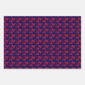 Schattige silhouet, Happy Dance Blue Inpakpapier Vel (Voorkant 3)