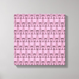 Schattige silhouet kokospalmen canvas afdruk