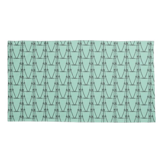 Schattige silhouet mini kokospalm kussensloop (Achterkant-Links)
