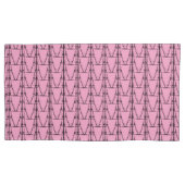 Schattige silhouet mini kokospalmen patroon roze kussensloop (Voorkant-Links)