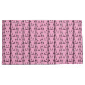 Schattige silhouet mini kokospalmen patroon roze kussensloop (Voorkant-Rechts)