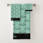 Schattige silhouet, modern roze bad handdoek (Insitu)