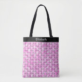 Schattige silhouet, modern roze tote bag (Voorkant)
