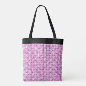 Schattige silhouet, modern roze tote bag (Achterkant)