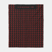 Schattige silhouet rode kokospalmen patroon zwart fleece deken (Voorkant)