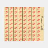 Schattige silhouet, vrolijke dans, ivoor en rood fleece deken (Voorkant (Horizontaal))