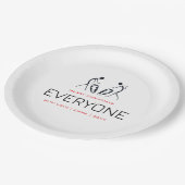 Schattige, Silhouette Kokospalmen Patroon Kerst Papieren Bordje (Gekanteld)