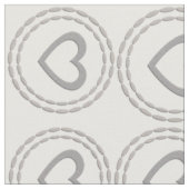 Schattige Silver Hearts Pattern Stof (Close Up)