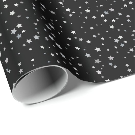 Schattige Silver Stars patroon | Elke achtergrondk Cadeaupapier (Rol Hoek)