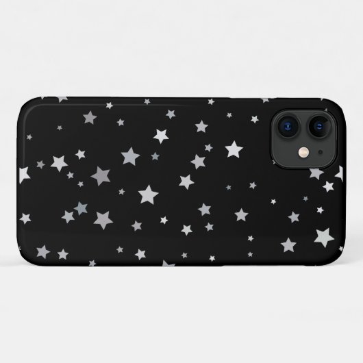 Schattige Silver Stars patroon | Elke achtergrondk Case-Mate iPhone Case (Achterkant (horizontaal))