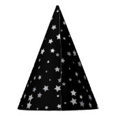 Schattige Silver Stars patroon | Elke achtergrondk Feesthoedjes (Achterkant)