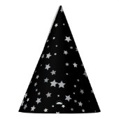 Schattige Silver Stars patroon | Elke achtergrondk Feesthoedjes (Links)