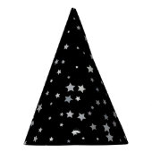 Schattige Silver Stars patroon | Elke achtergrondk Feesthoedjes (Rechts)