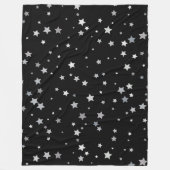 Schattige Silver Stars patroon | Elke achtergrondk Fleece Deken (Voorkant)