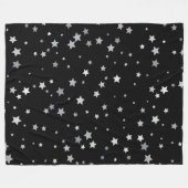 Schattige Silver Stars patroon | Elke achtergrondk Fleece Deken (Voorkant (Horizontaal))