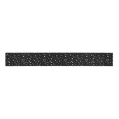 Schattige Silver Stars patroon | Elke achtergrondk Grosgrain Lint (Voorkant)