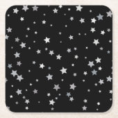Schattige Silver Stars patroon | Elke achtergrondk Kartonnen Onderzetters (Voorkant)