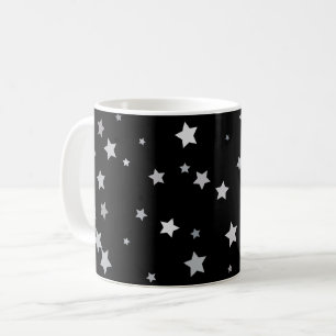 Schattige Silver Stars patroon   Elke achtergrondk Koffiemok