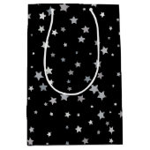 Schattige Silver Stars patroon | Elke achtergrondk Medium Cadeauzakje (Voorkant)