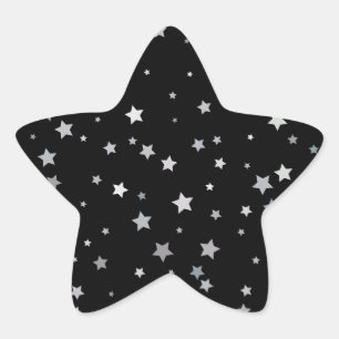 Schattige Silver Stars patroon   Elke achtergrondk Ster Sticker