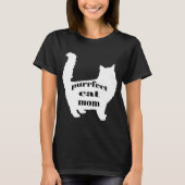 Schattige SImple Fun Modern Cat Mom Shirt (Voorkant)