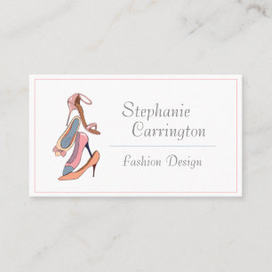 Schattige SimpleWatercolor Glam Uw Naam Typografie Visitekaartje