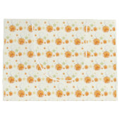 Schattige Sinaasappel Beige Kerst Waterverf Patroo Groot Cadeauzakje (Achterkant)