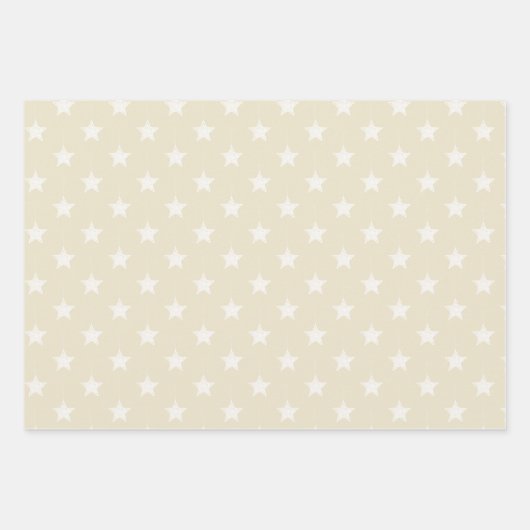 Schattige Sinaasappel en sterren op winterwit Inpakpapier Vel (Voorkant 3)