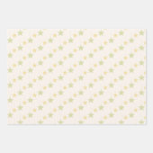 Schattige Sinaasappel en sterren op winterwit Inpakpapier Vel (Voorkant 2)