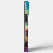 Schattige Sinaasappel en witte kat zitten in stads Case-Mate iPhone Case (Achterkant / Rechts)