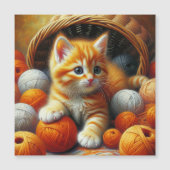 Schattige Sinaasappel en witte kitten spelen in ga (Voorkant)