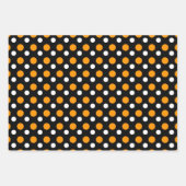 Schattige Sinaasappel en zwart patroon Inpakpapier Vel (Voorkant 2)