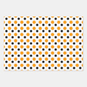 Schattige Sinaasappel en zwart patroon Inpakpapier Vel (Voorkant)