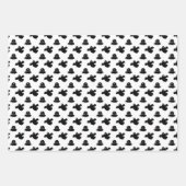 Schattige Sinaasappel en zwart spook Halloween Inpakpapier Vel (Voorkant 3)