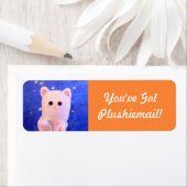 Schattige Sinaasappel gepersonaliseerde stijlvolle Etiket (Insitu)