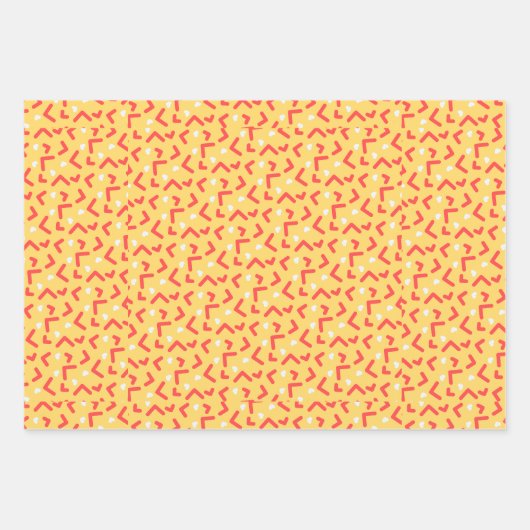 Schattige Sinaasappel Groen Rood Verpakkend Docume Inpakpapier Vel (Voorkant 2)