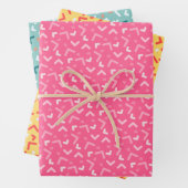 Schattige Sinaasappel Groen Rood Verpakkend Docume Inpakpapier Vel (In situ)