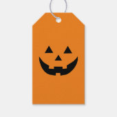 Schattige sinaasappel Jack o lantaarn pompoen gezi Cadeaulabel (Voorkant)