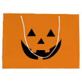 Schattige sinaasappel Jack o lantaarn pompoen gezi Groot Cadeauzakje (Achterkant)