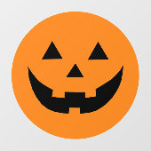 Schattige sinaasappel Jack o lantaarn pompoen gezi Raamsticker (Vel)